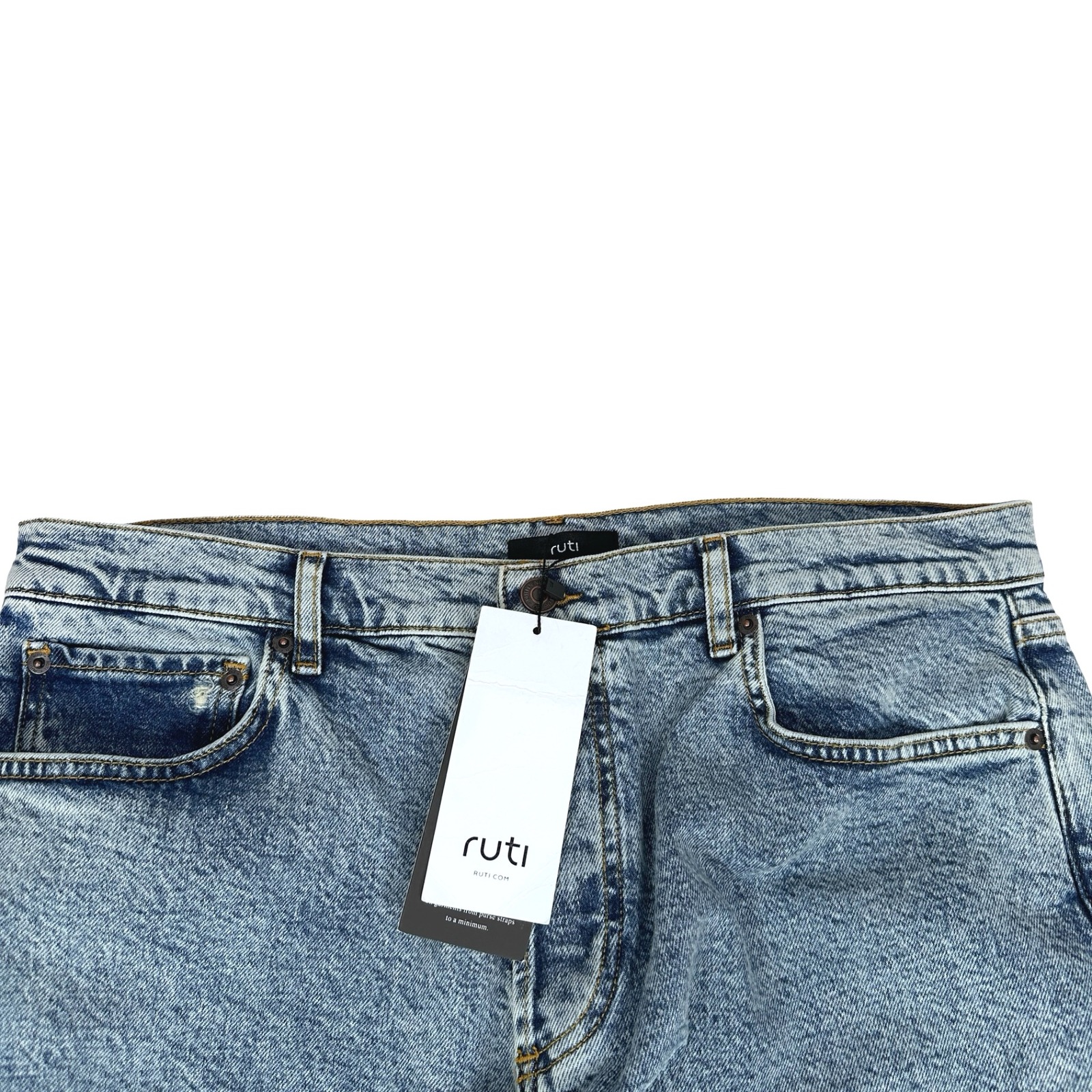 Ruti The 90s Loose Fit Denim Pants Distressed Indigo Blue Wide Leg Jeans Size 5 — image 3 of 8